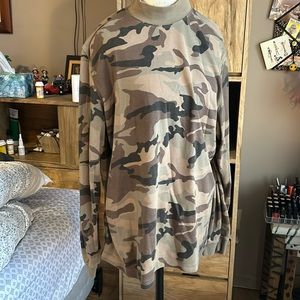 George Camo Mock Turtleneck Sweatshirt - 2X